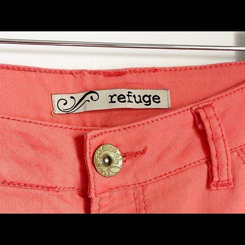 Refuge Light Weight Skinny Jeans Coral Size 10 - Picture 2 of 4
